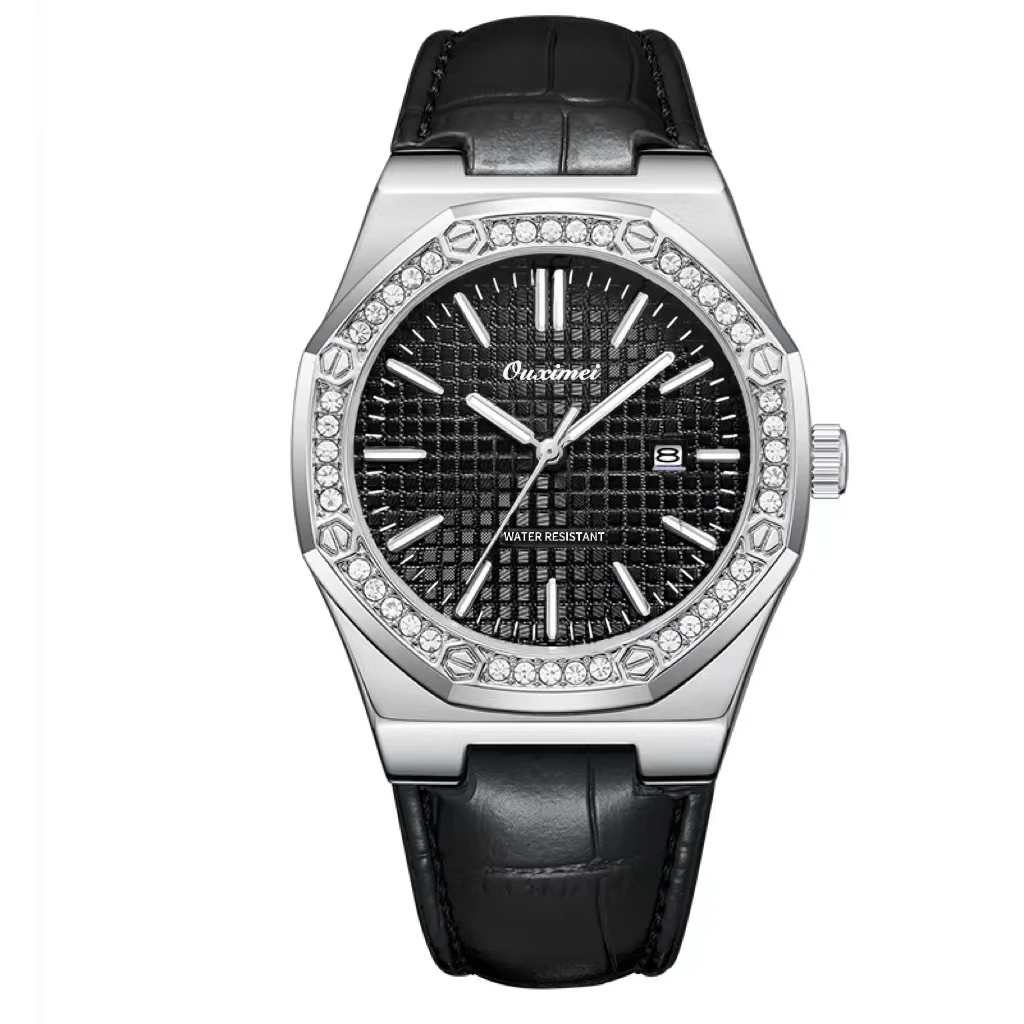 欧西美新款男士新款潮流气质百搭个性防水男款腕表-L