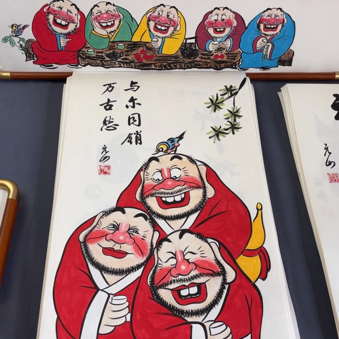 国画纯手绘禅意画作品