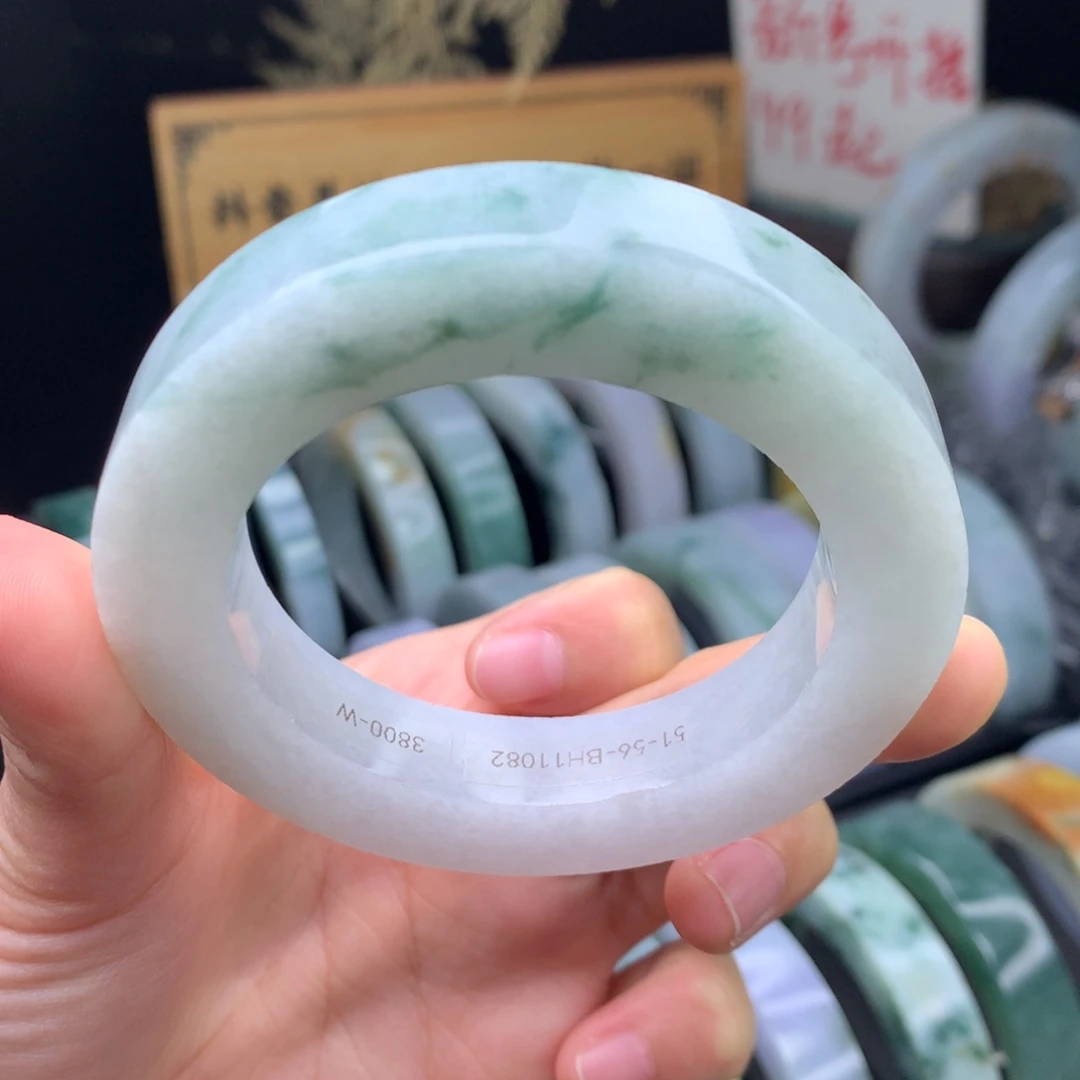 定制翡翠未镶嵌手镯定制不退不换