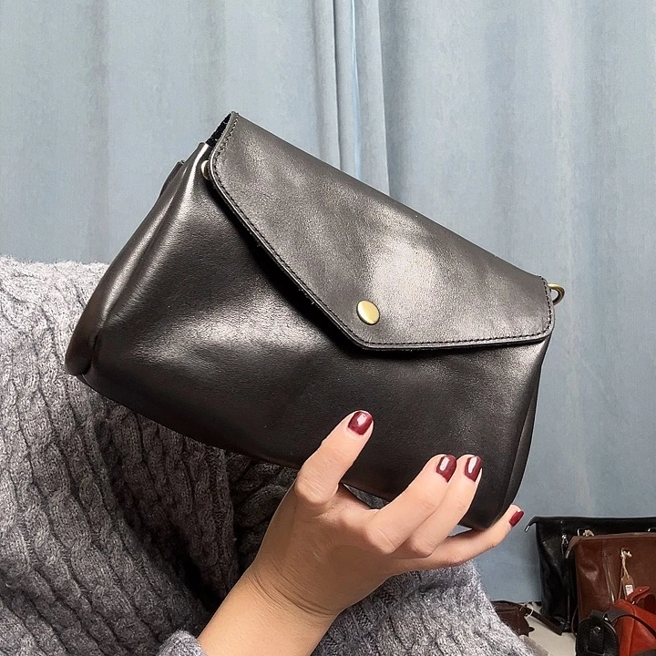 头层牛皮头层多隔层斜挎