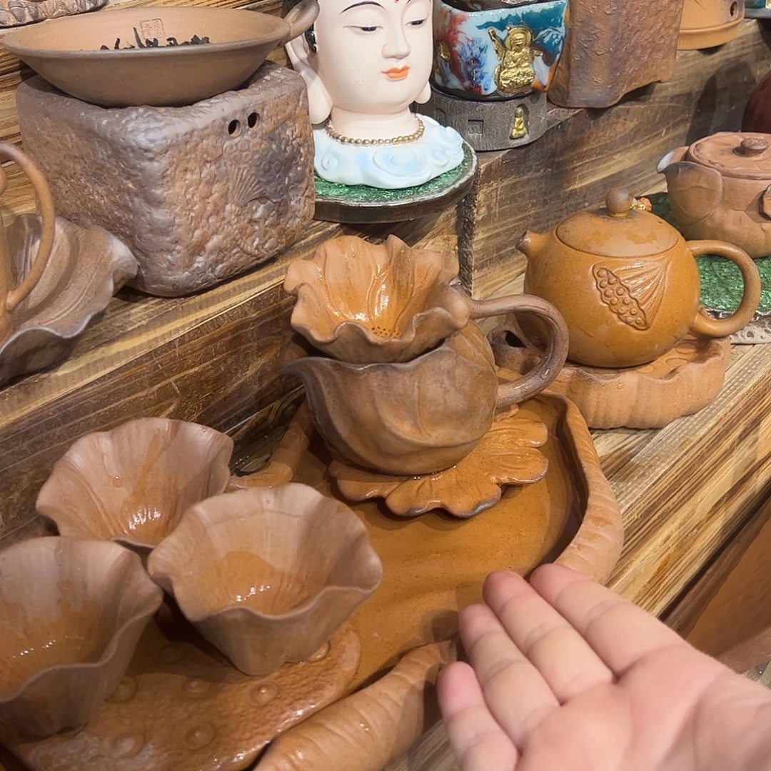 可以养的粗陶原矿老岩泥茶器
