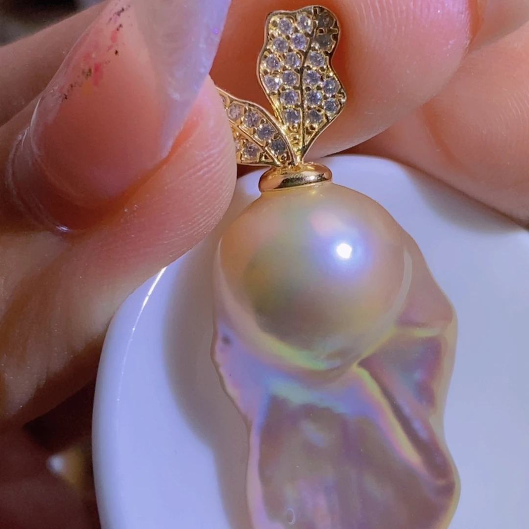 合金淡水珍珠天然淡水珍珠微瑕