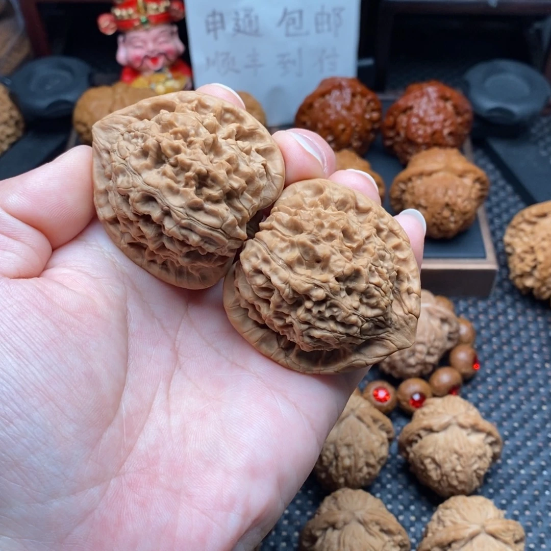 文玩核桃把件46.5尺全品大官帽