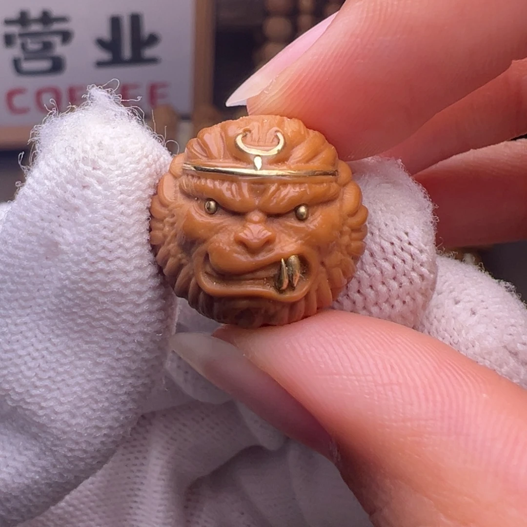 猴头核桃把件镶嵌款金箍大圣17➕尺寸全品有正常封口线