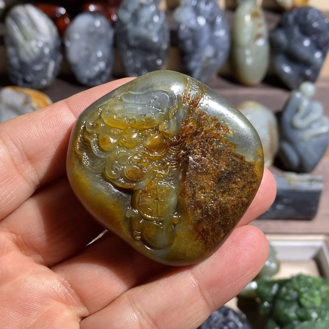 和田玉把件未镶嵌海***3