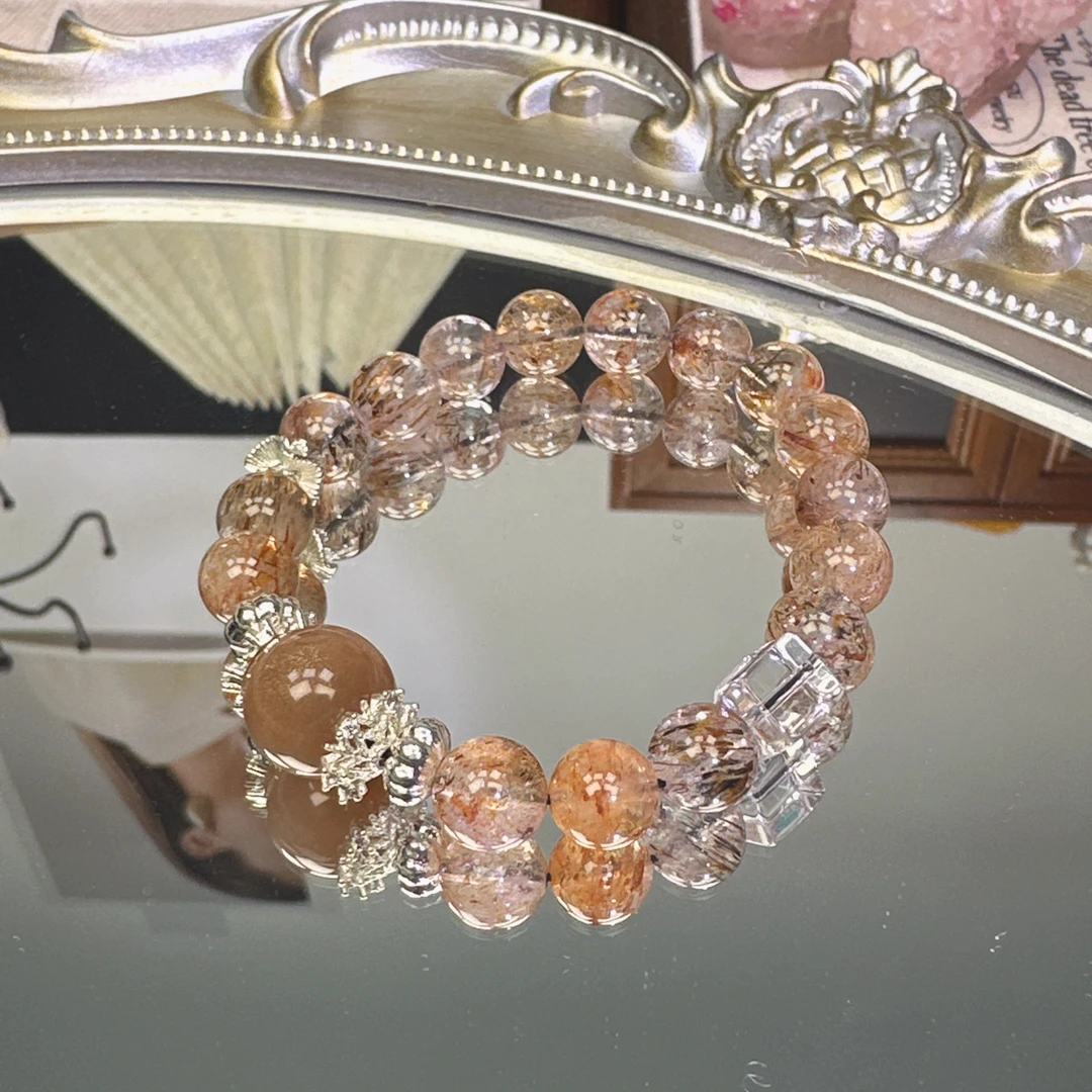 《日富一日》黑金超七水晶手串1202 颜色微差 多样性发一