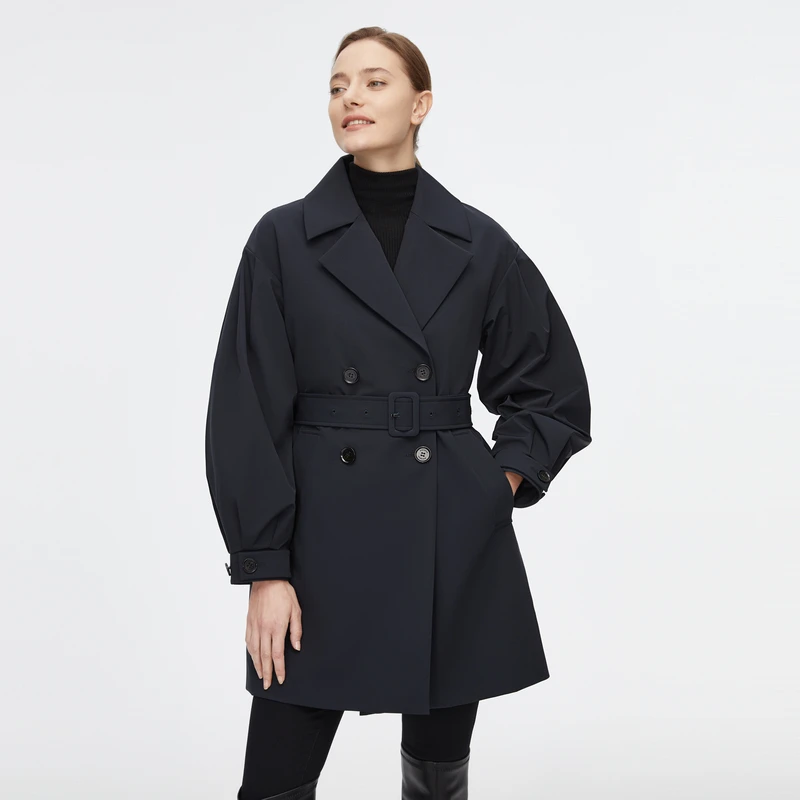 【大促】新款女士商务气质鹅绒防水风衣羽绒服外套中长款4272