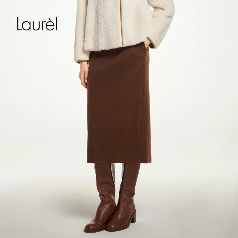 【粉丝专享】Laurel劳芮新可露丽灯芯绒学院直筒半裙女LWL354Q00500