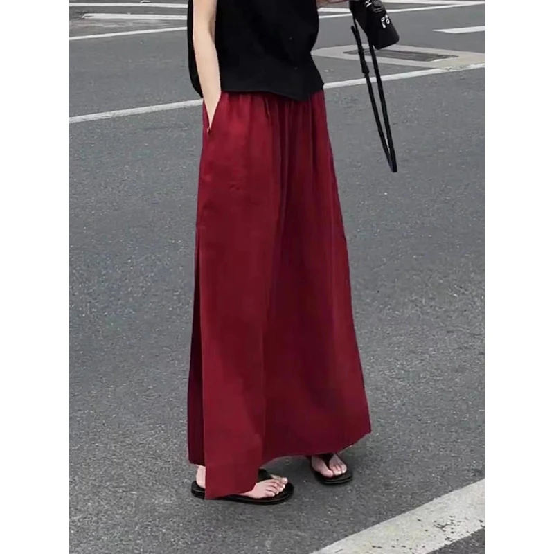 大码女装法式气质A字直筒裙2025夏季小个子洋气宽松显瘦半身裙女