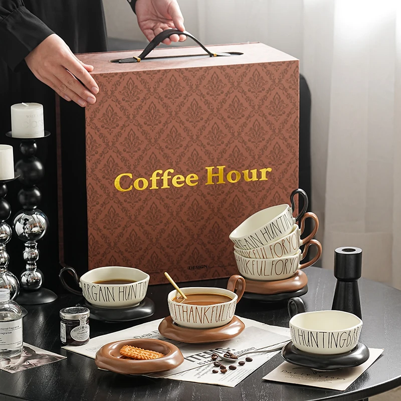 复古陶瓷咖啡杯套装礼盒乔迁新居新婚生日搬家礼物杯子马克杯礼物