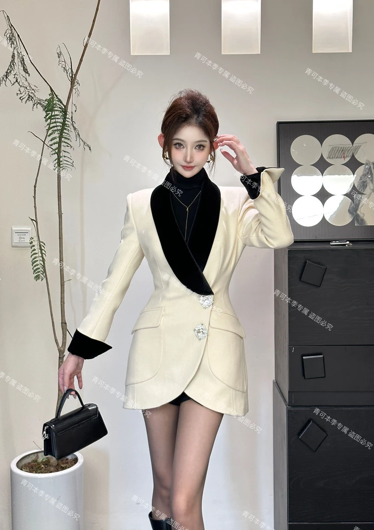 【枚枚专属】水钻收腰外套241066