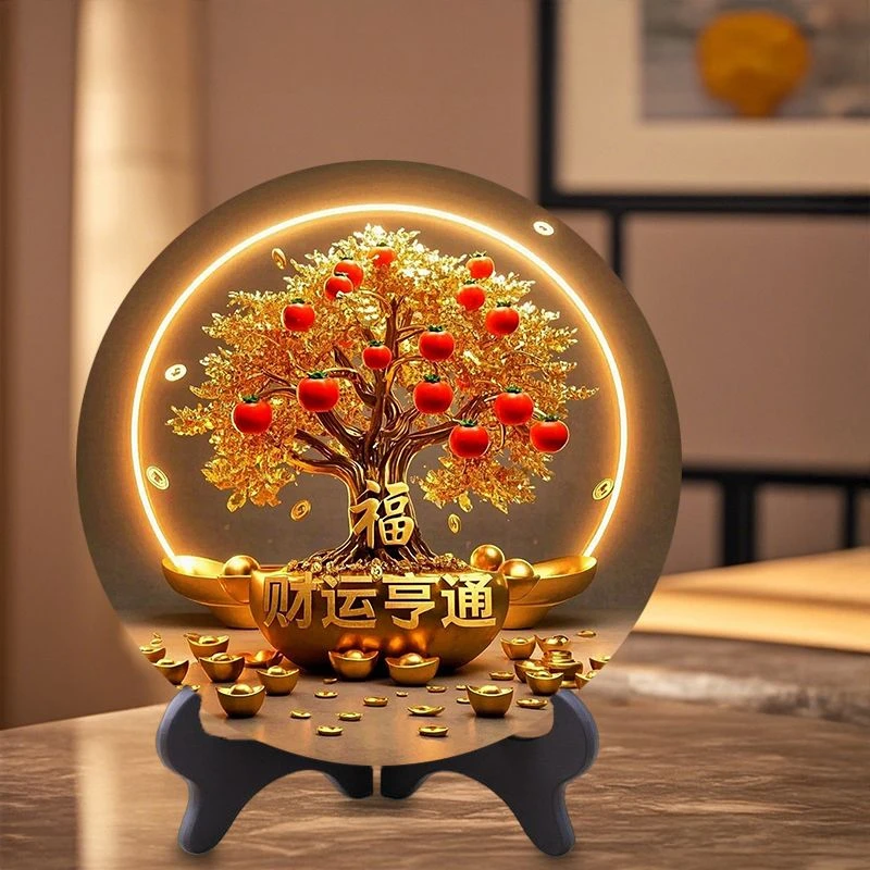 财源滚滚年年有余新房摆件家用开业送礼相框摆结婚中式玄关创意