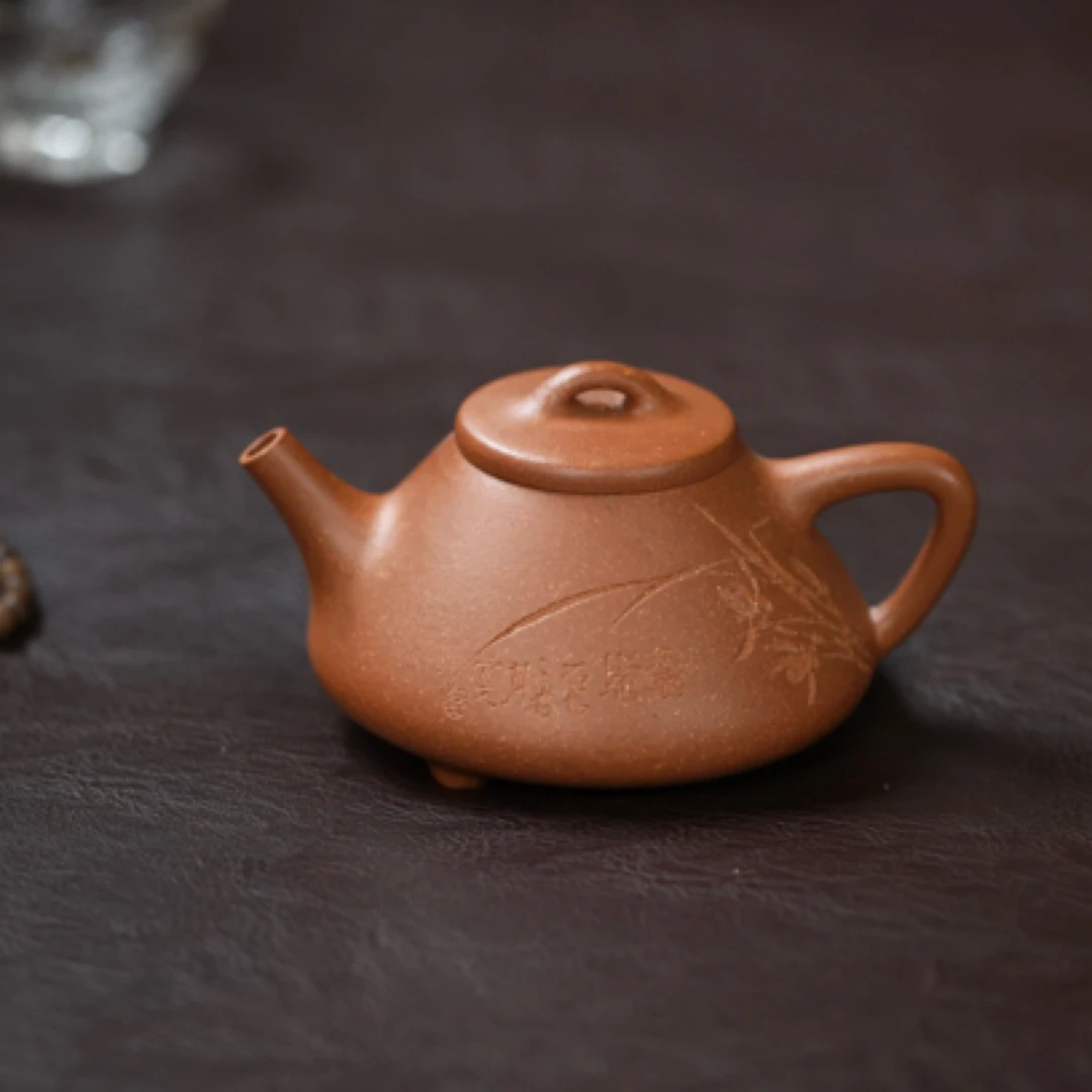 子冶石瓢·精品陶刻       /容量230cc/优质冷金黄