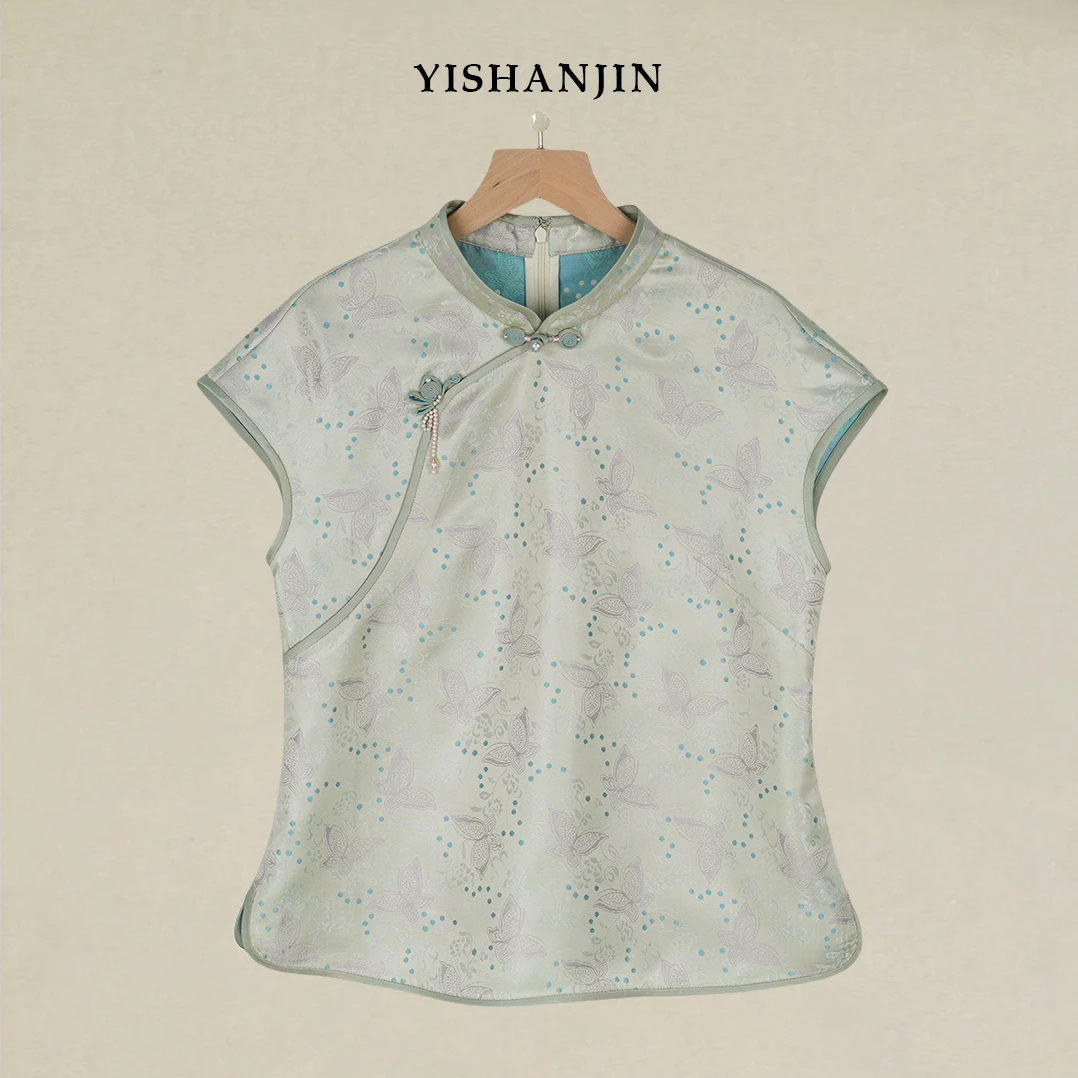【夏季特清】【溯溪】新中式桑蚕丝国风上衣YSSH5008批