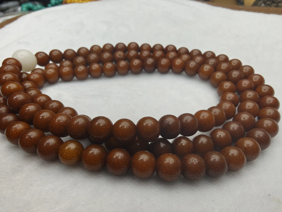 108颗高密念珠多圈菩提根男女款文玩佛珠盘玩