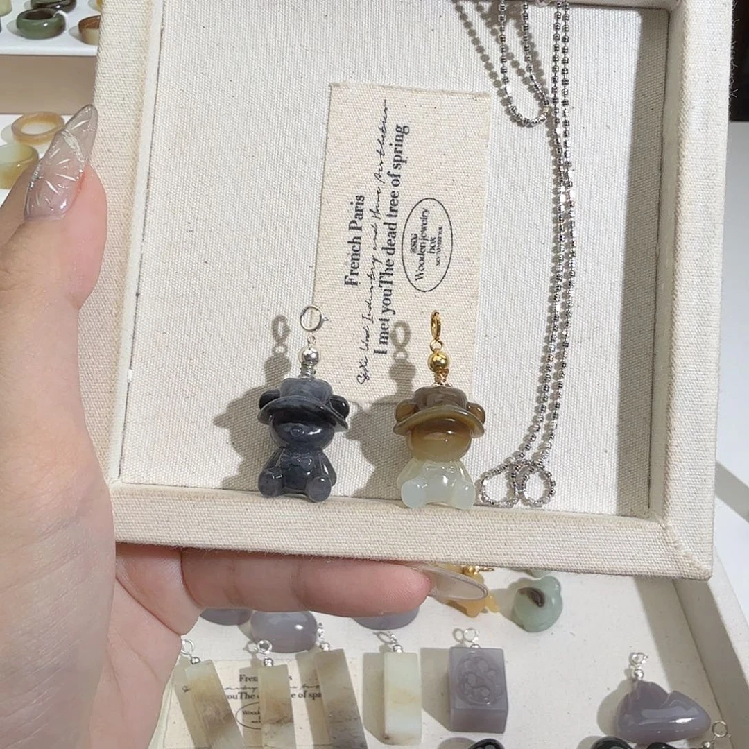 和田玉银S925镶嵌颈饰(多样性发货拍一发一）买断