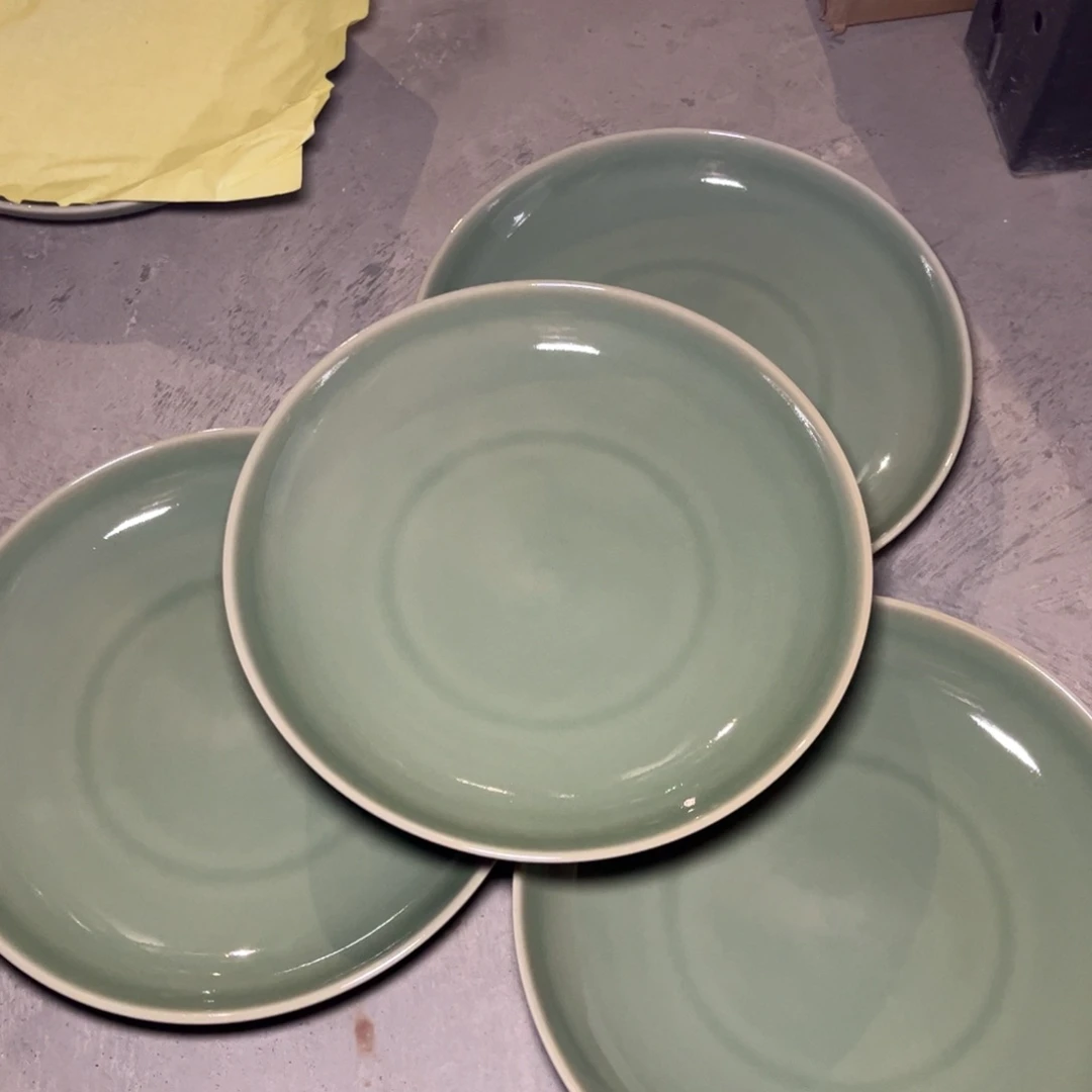 瓷微瑕素面盘 4 只