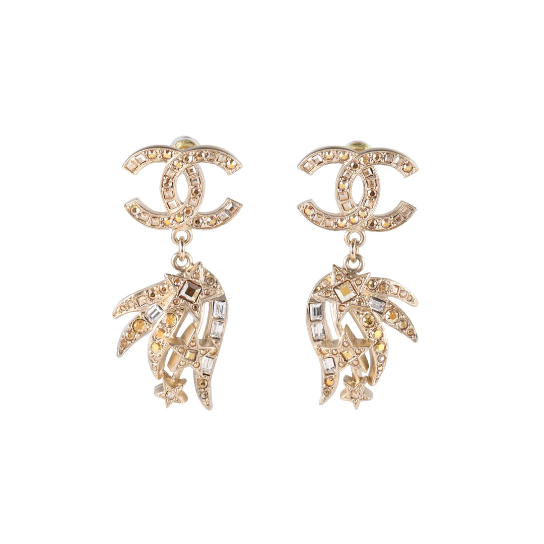 99新 Chanel/香奈儿 -100 小花6欢 合金 21S 彗星系列 耳环