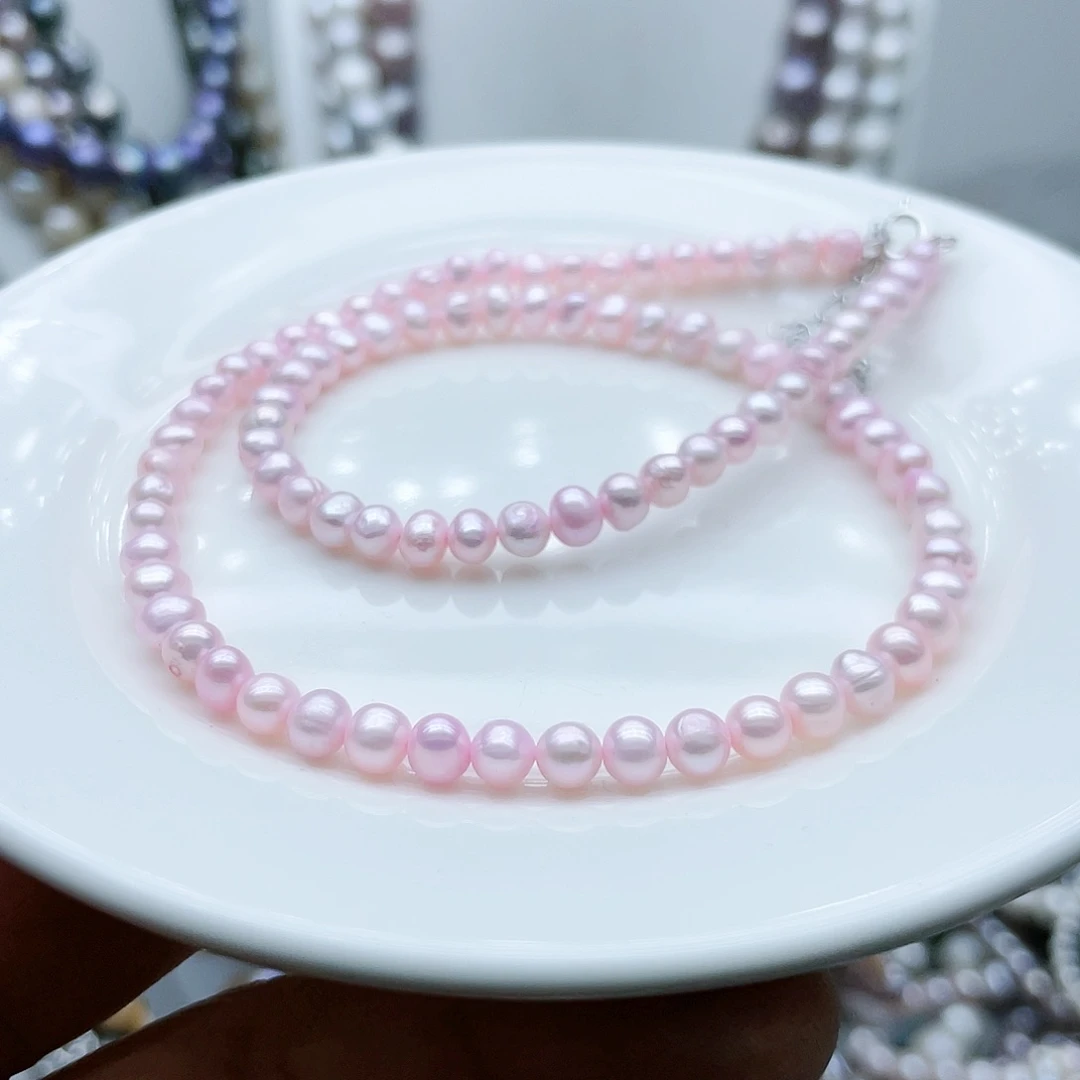 淡水珍珠颈饰钛钢