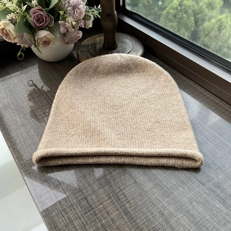 包头帽冷帽高织高密贝壳卷边帽HWD0066 酒红 青米