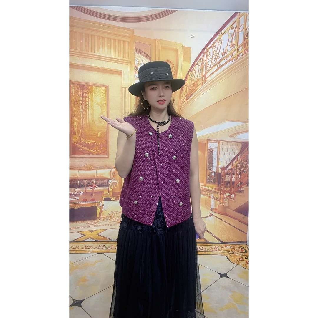 9636秋季新款女装时尚气质短款休闲马夹女上衣