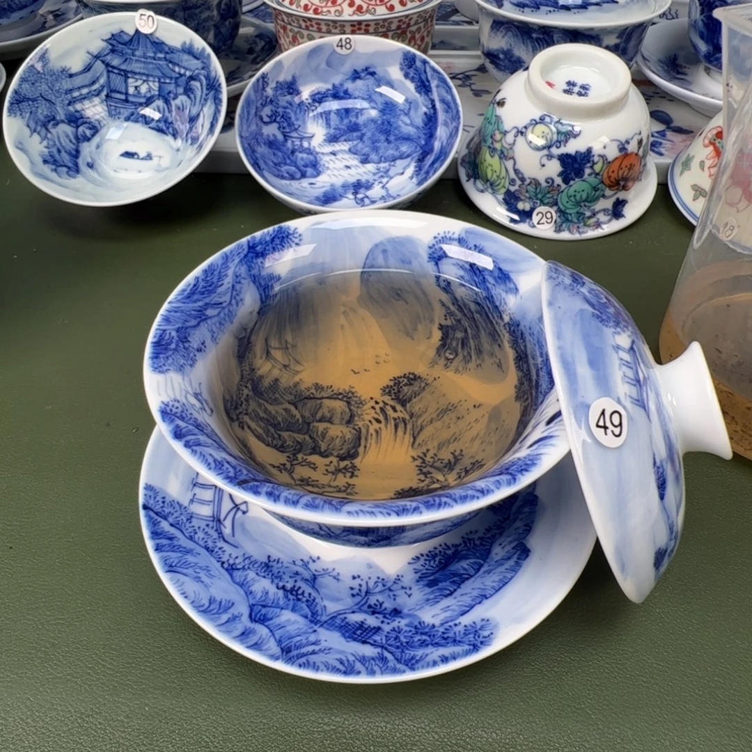 景德镇纯手工纯手绘茶具木木49