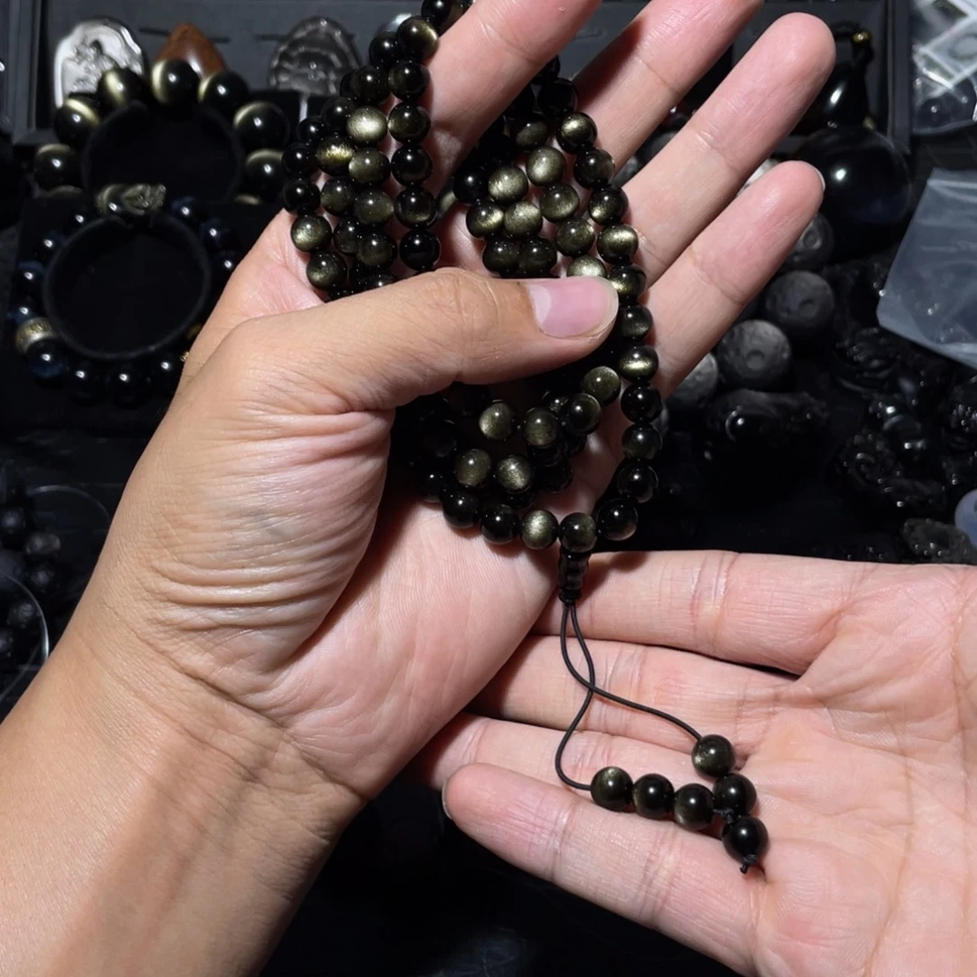 美***江未镶嵌黑曜岩珠宝奇石