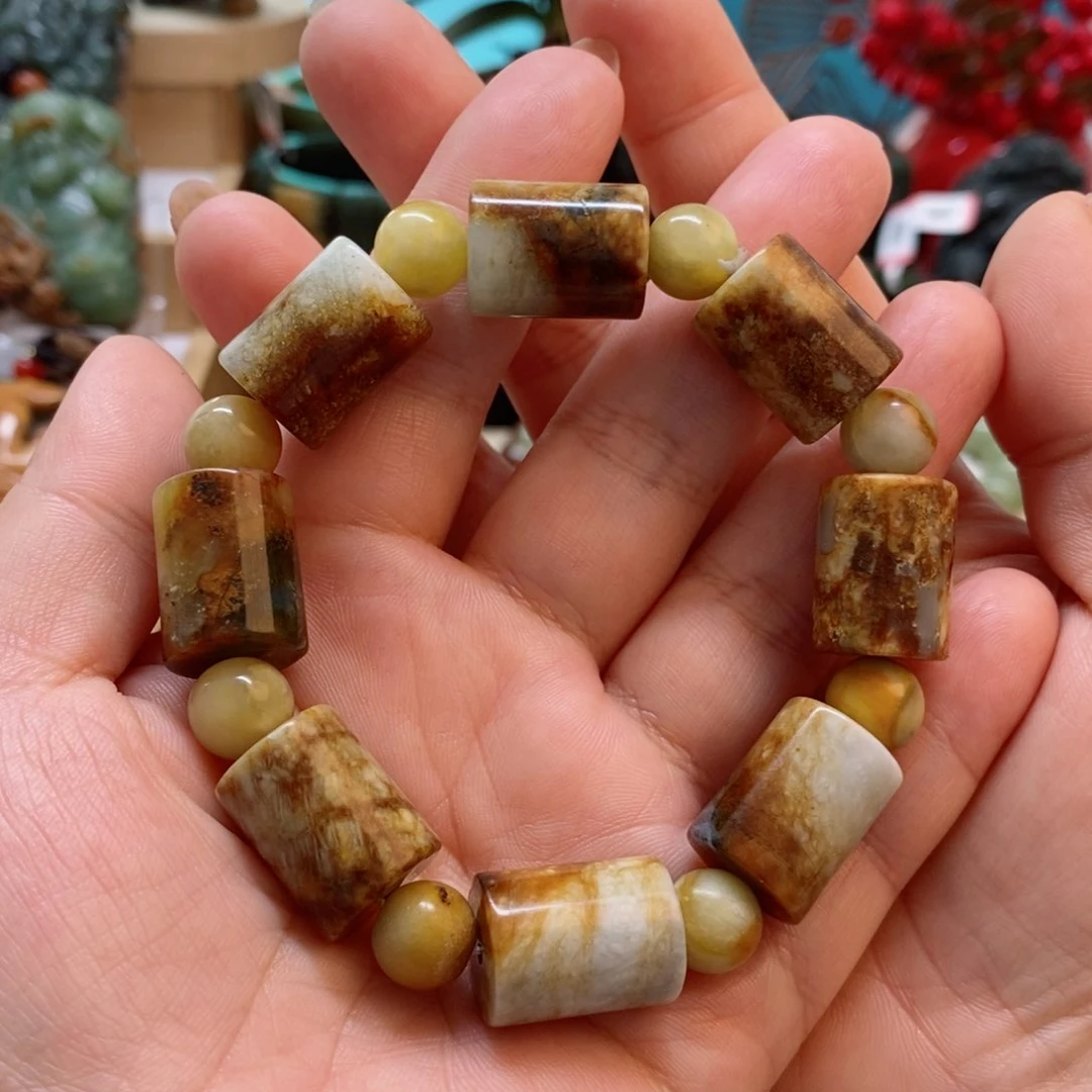 蛇纹石玉手串未镶嵌