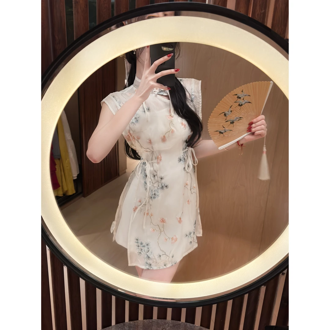 【宠粉专场】中华娘 新中式国风罩衫马甲吊带裙两件套DYLL-23106250