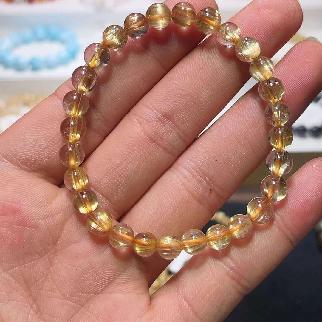 水晶手链未镶嵌金发晶7