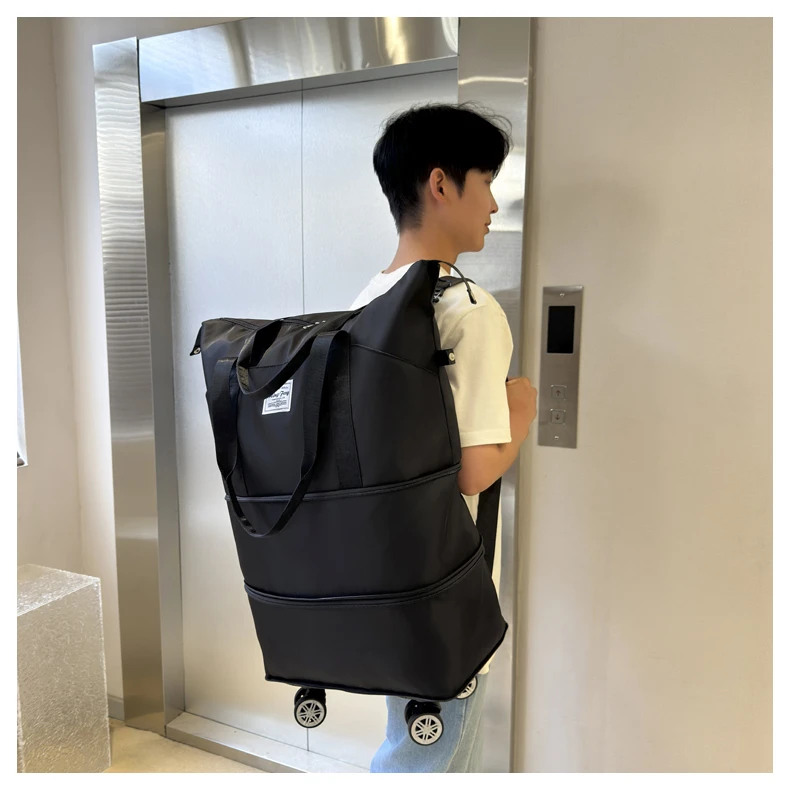 可双肩背万向轮旅行包扩展行李包大容量旅行袋行李袋多功能健身包