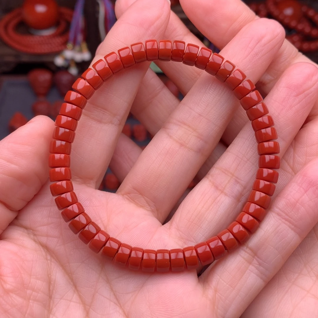 南红玛瑙未镶嵌药片手串6.0