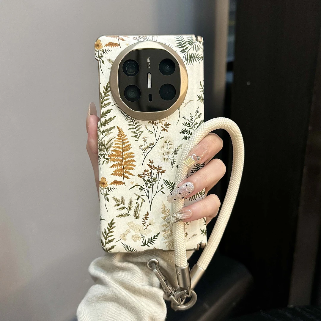 小清新植物花适用华为mateX6典藏版折叠屏手机壳mateX5X3双边保护