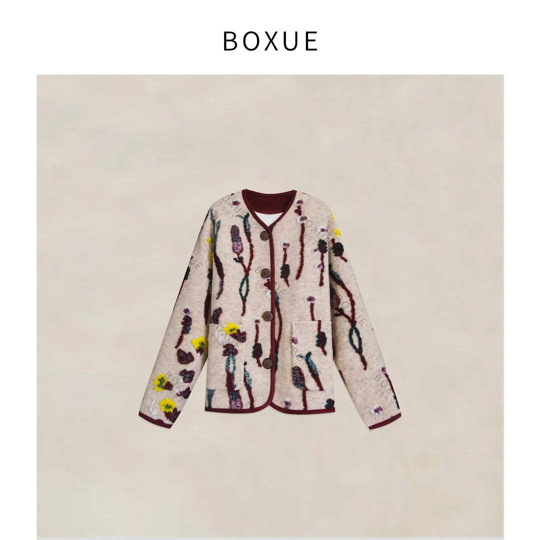 BOXUE“锦云”2024冬季高级感90白鸭绒羽绒服 外套#241207YR001