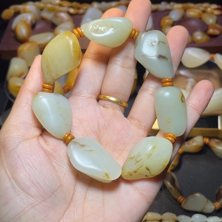 和田玉未镶嵌手链