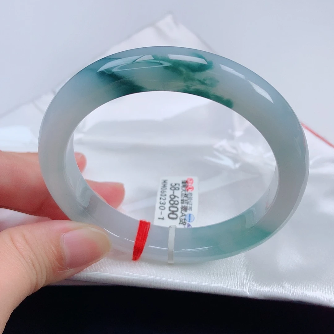 未镶嵌手镯翡翠58正圈