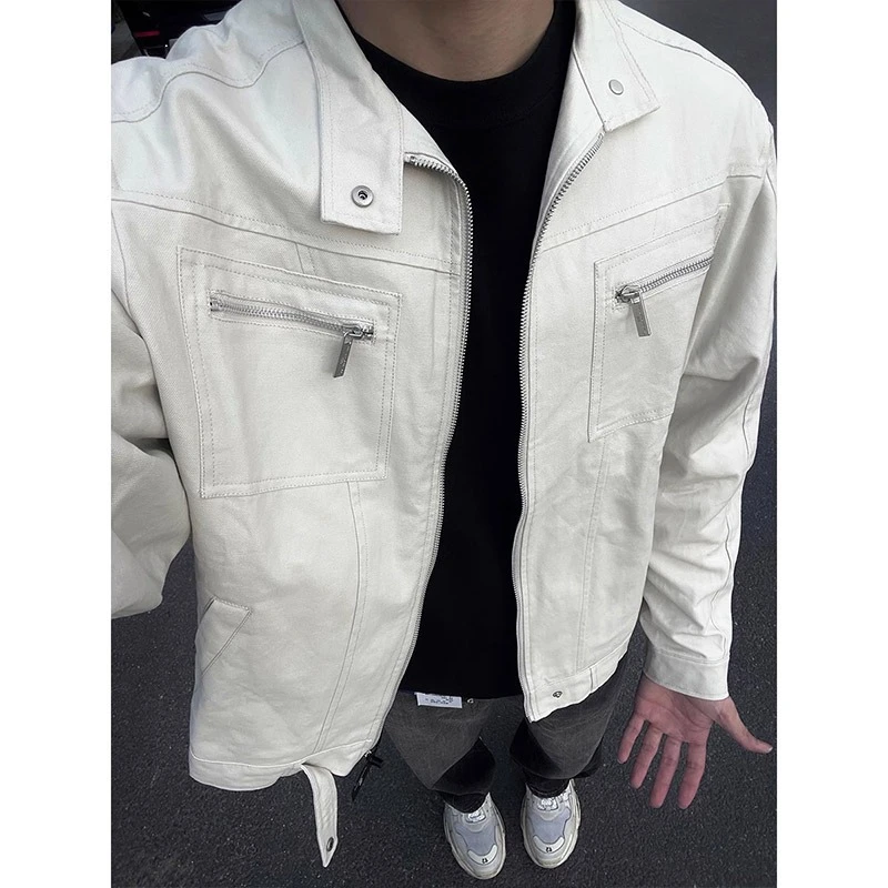 百搭宽松夹克休闲潮流修身原版质量 网图 PX96002 米  元 M 到