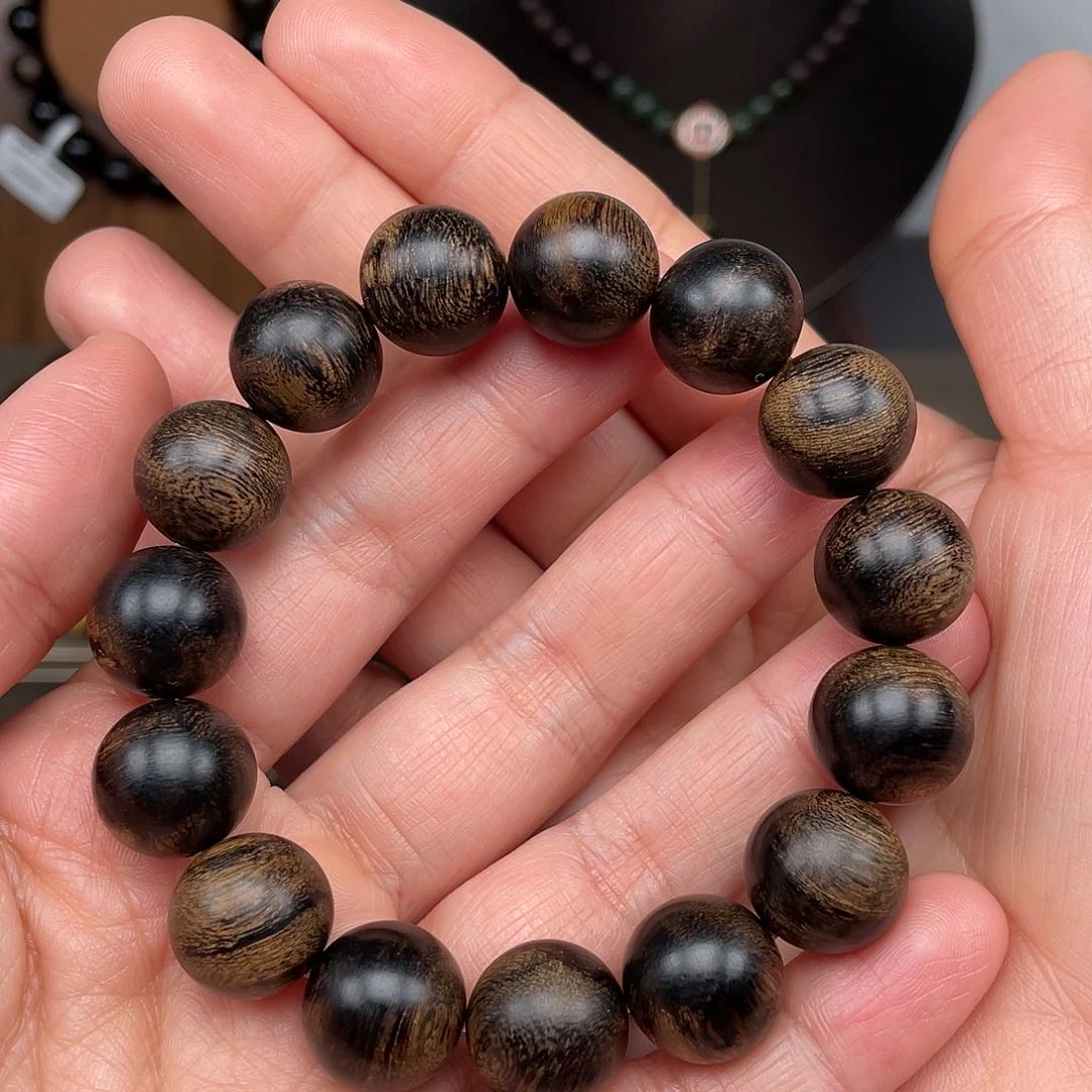 沉香手串越南芽庄白棋虎皮瘿子瘤疤