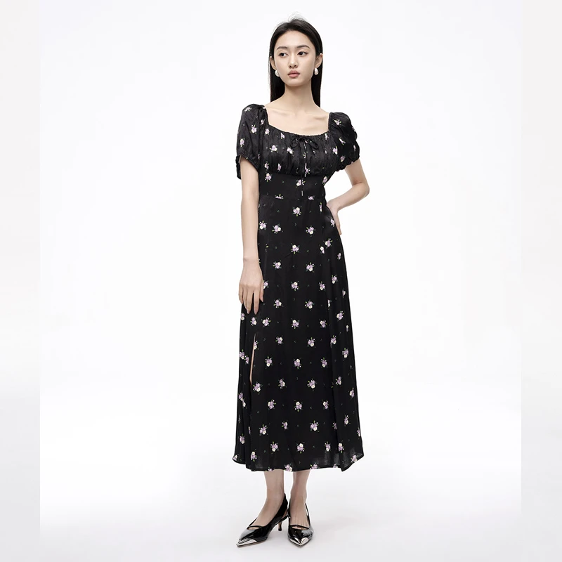 【直播专属】商场同款夏季亲肤舒爽100%粘纤连衣裙N195A42113