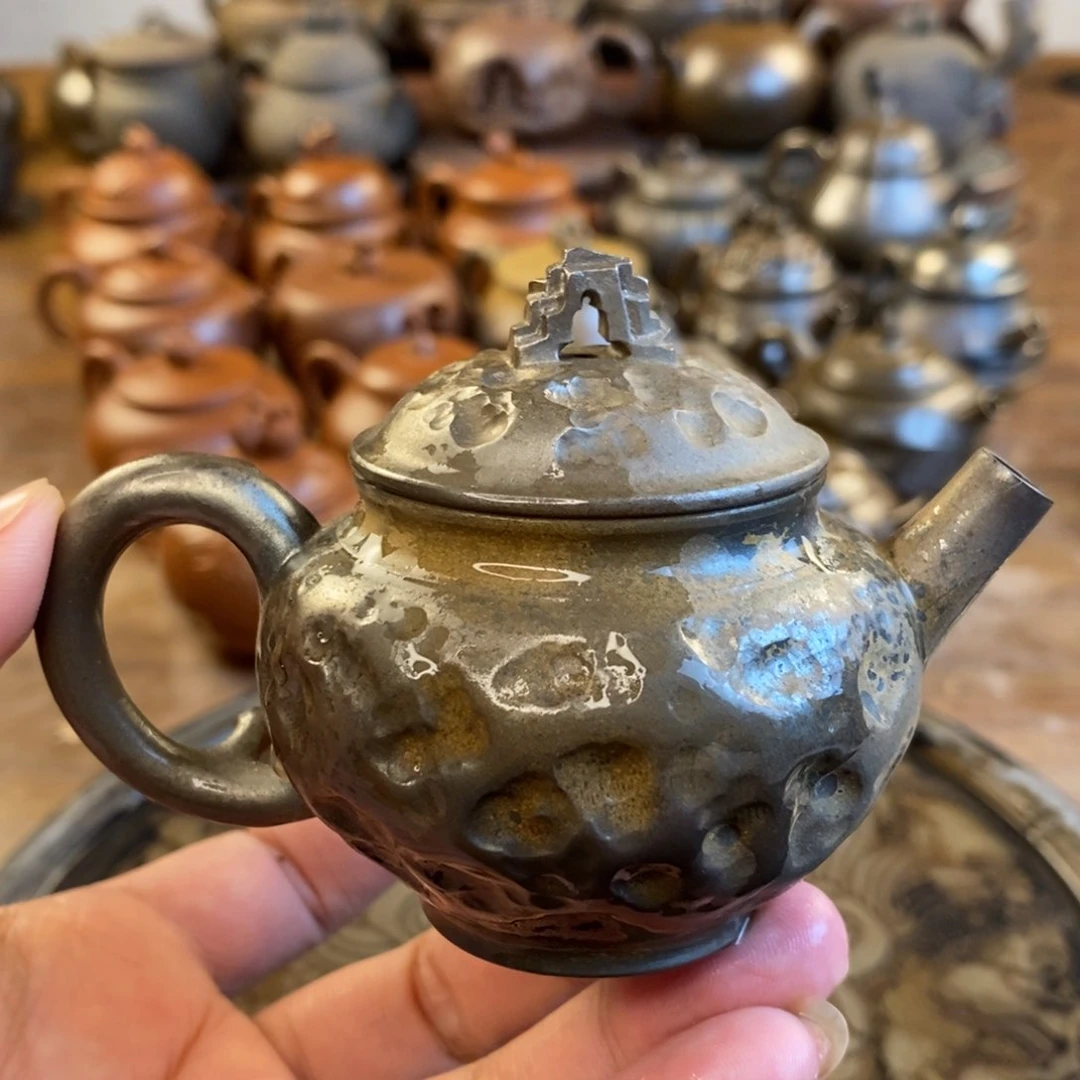石头壶100cc坭兴陶柴烧壶