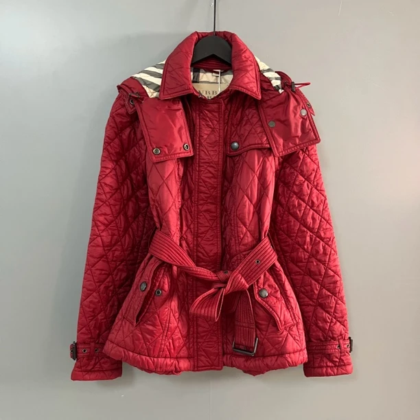 95新 BURBERRY/博柏利 红色棉服外套