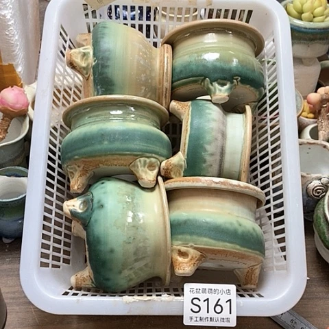 紫砂花盆161微瑕品口径7到8左右