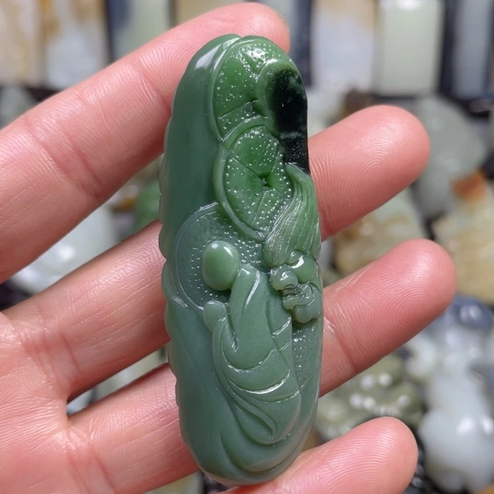 和田玉未镶嵌挂件