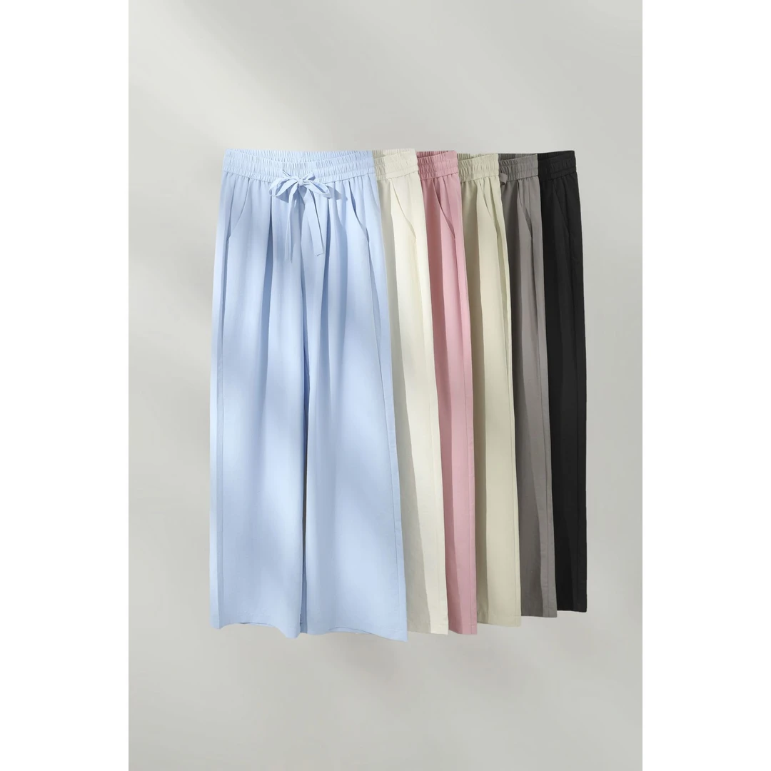 艾草防蚊抖抖裤直筒休闲夏季百搭垂感2818