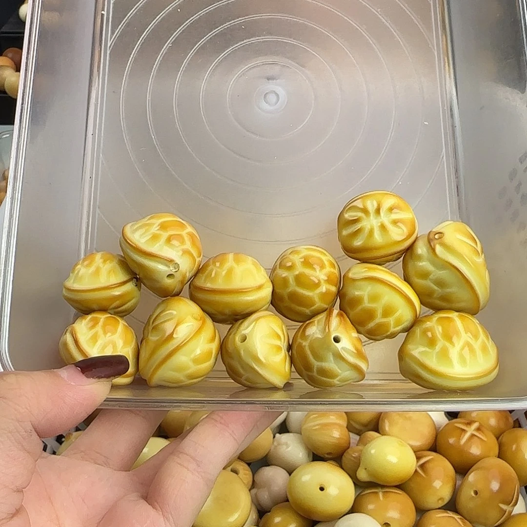 菩提根/象牙果手串微瑕牙果卡26-30炭烤富甲12颗