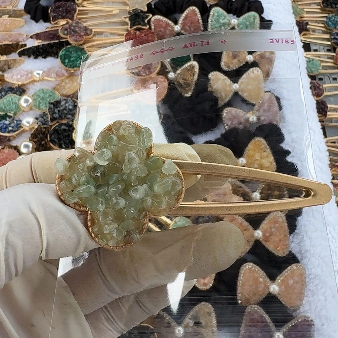 草***。黄晶未镶嵌手链绿