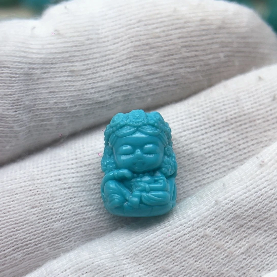 绿松石未镶嵌颈饰卡10.7-14.8-9