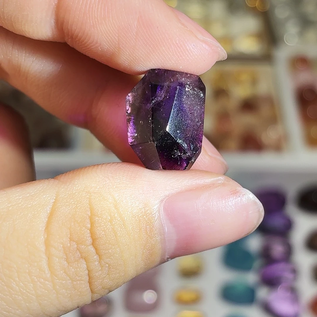 水晶未镶嵌吊坠(不含链)福利 紫超七 随形 打孔定制不退换