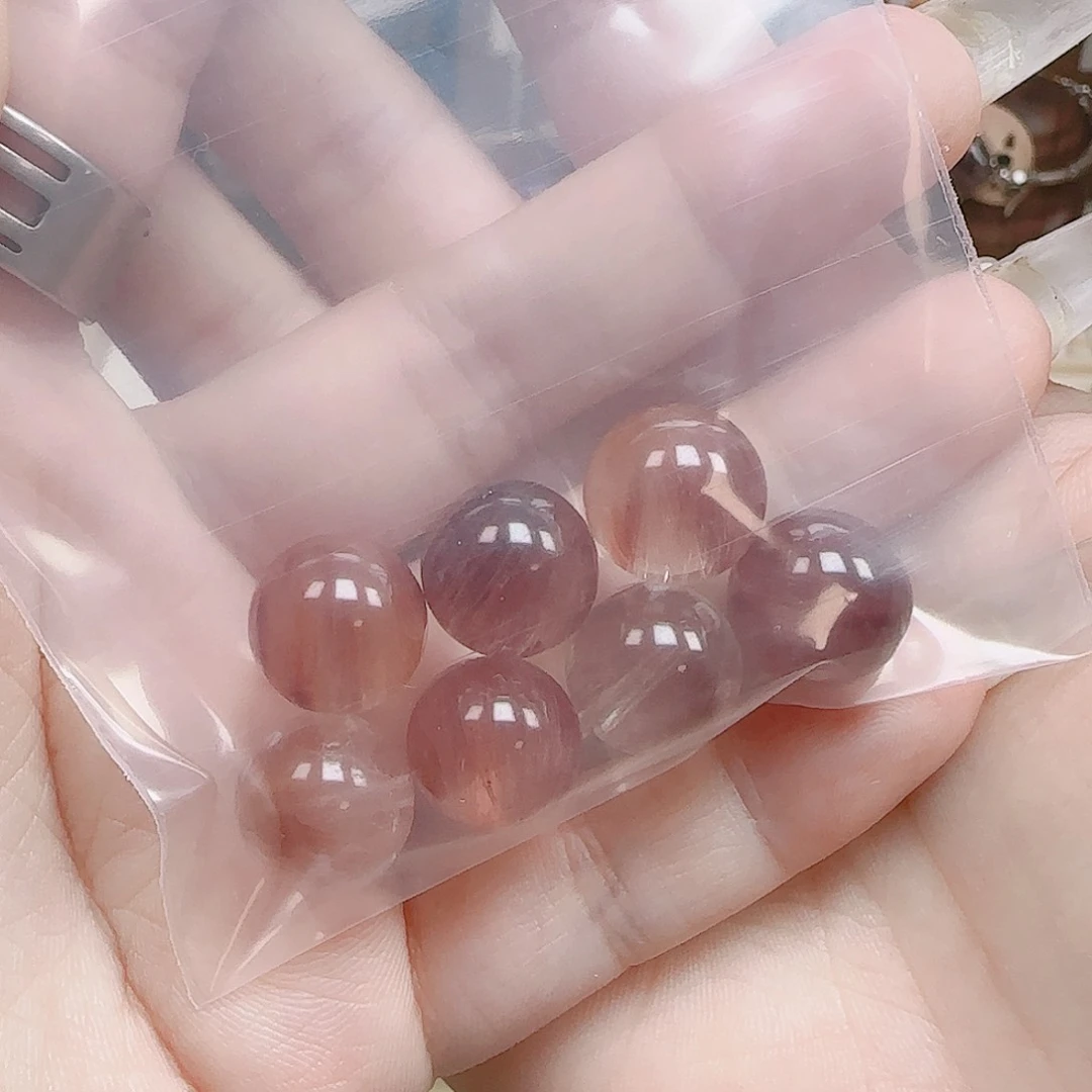 ‹****水晶手链未镶嵌粉紫兔毛卡12