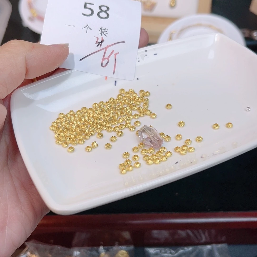 紫晶珠宝半成品银S925镀金镶嵌58